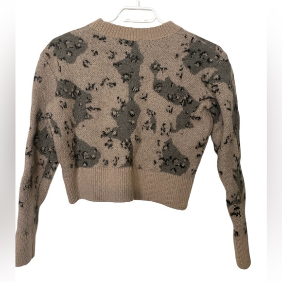 All Saints Thick, Warm  Cropped Sweater. Wool Blend. Pale dusty rose w grey XS - Picture 2 of 6